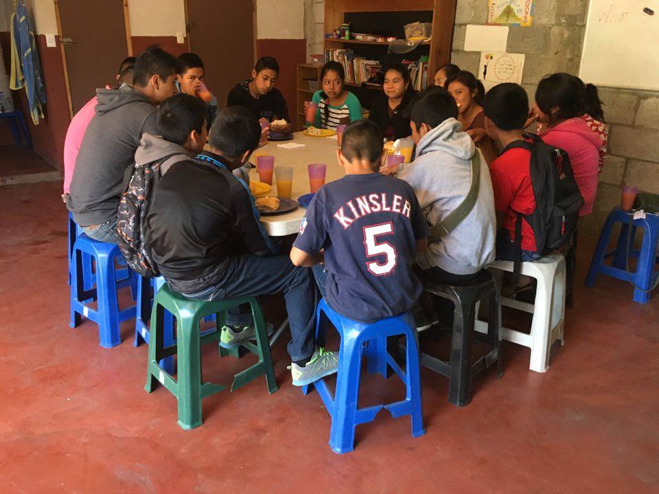 Breakfast with the Basico (middle school) students, a Friday morning RHI tradition.